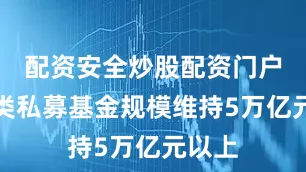 配资安全炒股配资门户证券类私募基金规模维持5万亿元以上