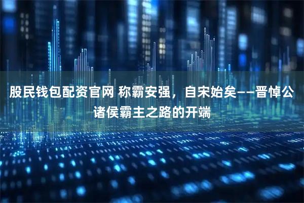 股民钱包配资官网 称霸安强，自宋始矣——晋悼公诸侯霸主之路的开端